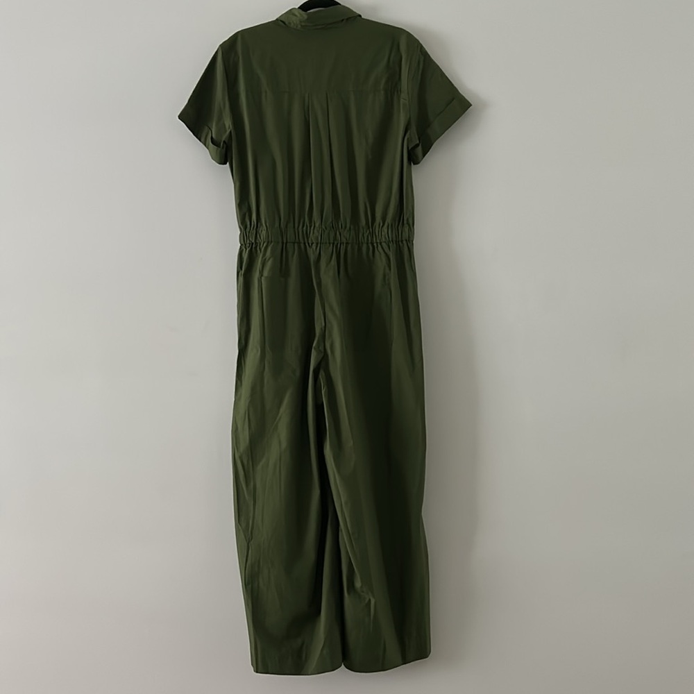 🆕Free Assembly Olive Green Women's Short Sleeve Cotton Jumpsuit M Medium NWT New - Picture 8 of 12